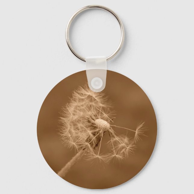 Sepia Dandelion Keychain (Front)