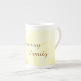 Sepia Family Name Bone China Mug