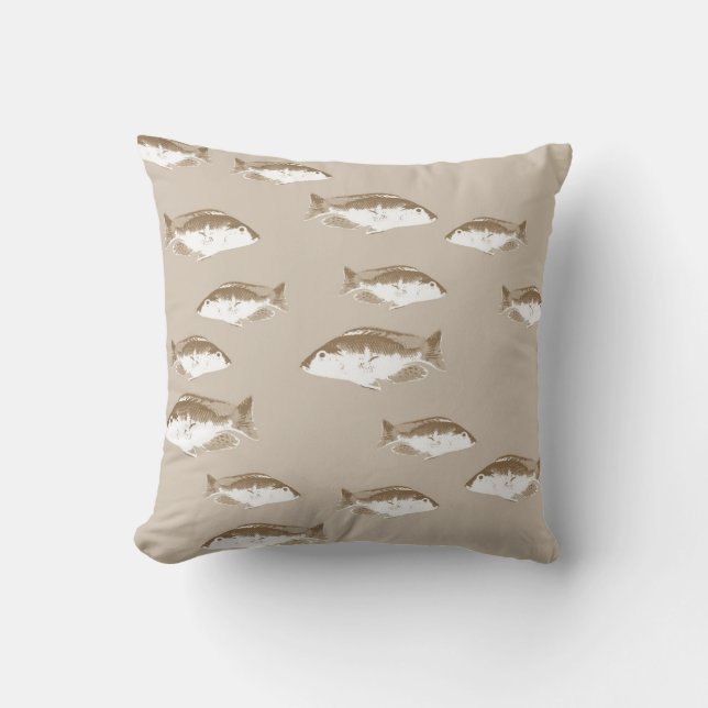 Sepia fish cushion (Front)