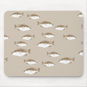 Sepia fish mouse mat