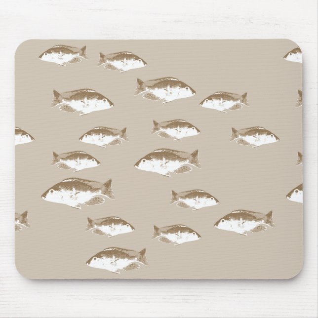 Sepia fish mouse mat (Front)