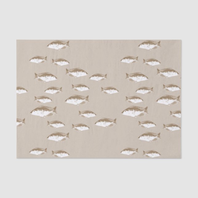 Sepia fish tissue paper (Front)