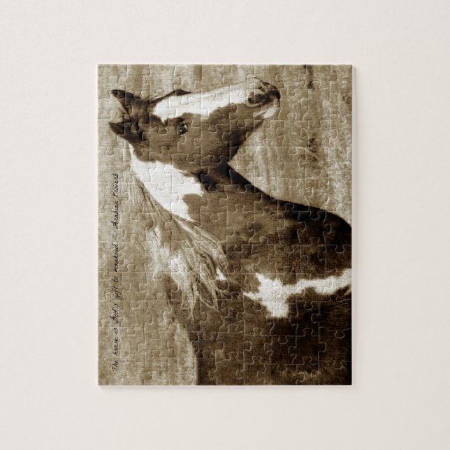 Sepia Flashy With Quote Jigsaw Puzzle (Vertical)