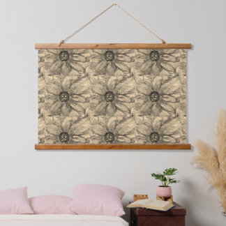 Sepia Floral Tapestry