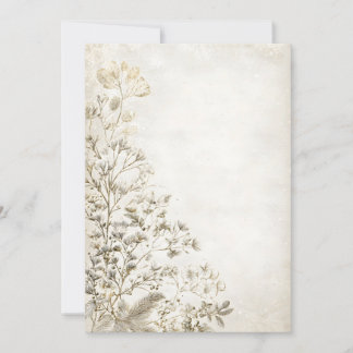 Sepia Foliage Top Fade | Rustic Autumn–Winter Invi Invitation