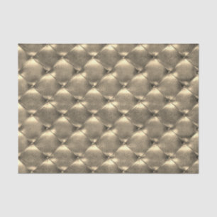 Sepia Gold Luxury Metallic Tufted Leather Tissue Paper