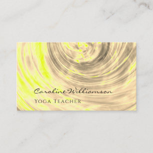 Sepia Gold Yellow Shell Yoga Teacher Business Card