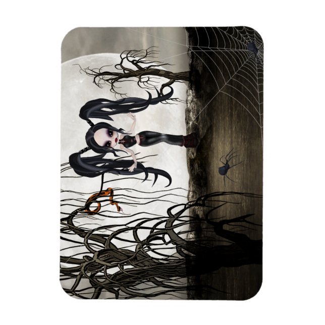 Sepia Goth Girl Magnet (Vertical)
