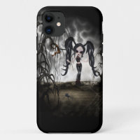 Sepia Goth Girl Vignette