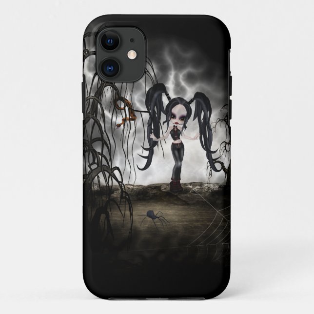 Sepia Goth Girl Vignette Case-Mate iPhone Case (Back)