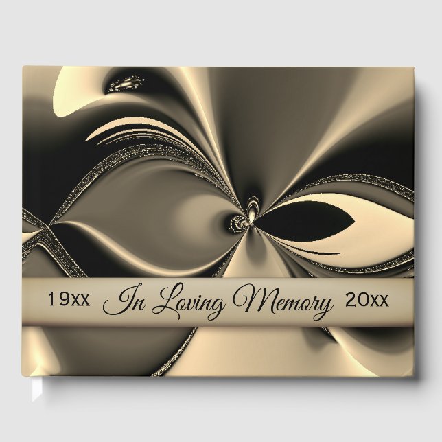 Sepia In Memory Of  Guest Book (Front)