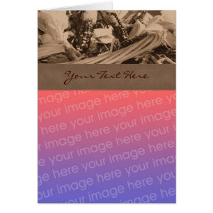 Sepia Indian Corn Autumn Photo Card