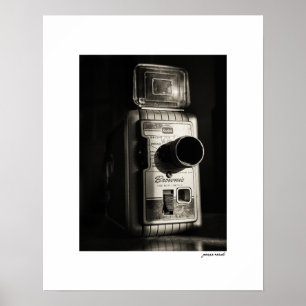 Sepia Kodak Brownie 8mm Movie Poster Print