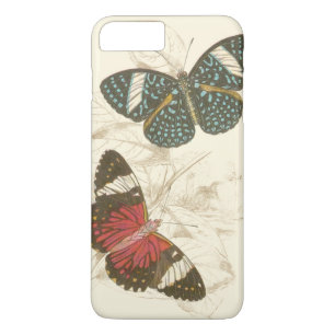 Sepia Leaves with Colourful Butterflies iPhone 8 Plus/7 Plus Case