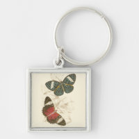 Sepia Leaves with Colourful Butterflies