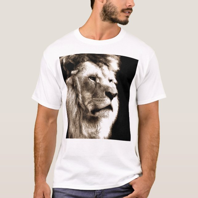 Sepia Lion T-Shirt (Front)