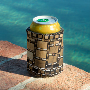 Sepia Mirror Mosaic Can Cooler