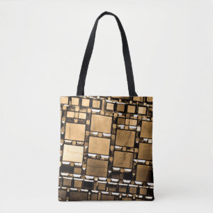 Sepia Mirror Pattern  Tote Bag