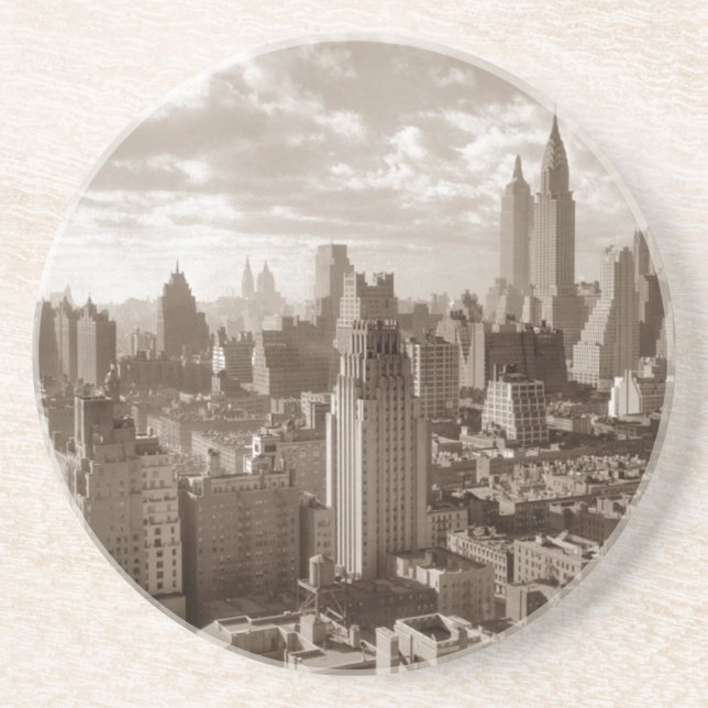 Sepia New York City Coaster (Front)