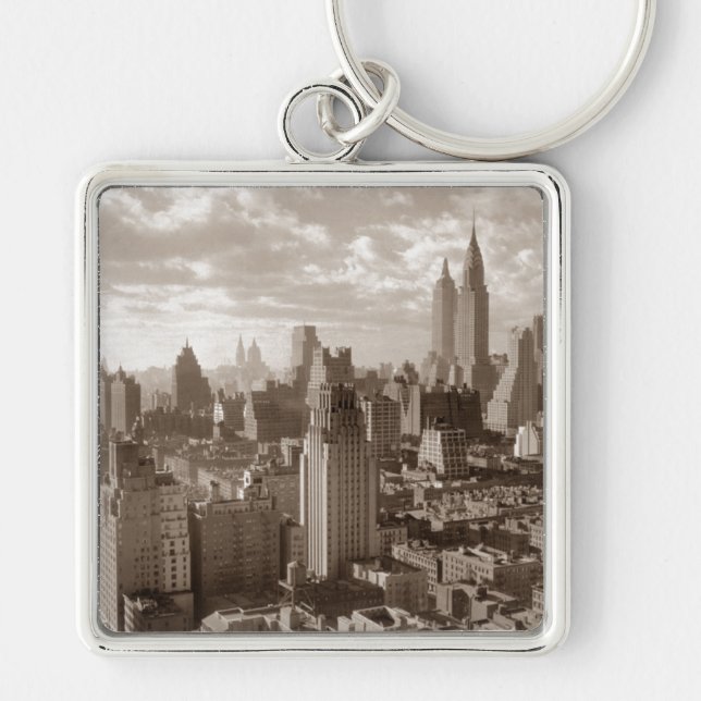 Sepia New York City Key Ring (Front)