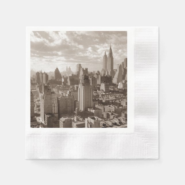 Sepia New York City Napkin (Front)
