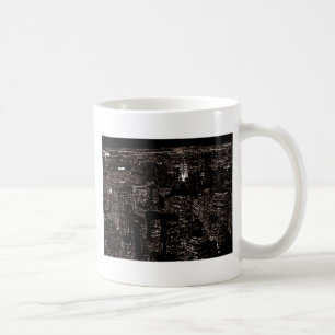 Sepia New York City Night Skyline Coffee Mug