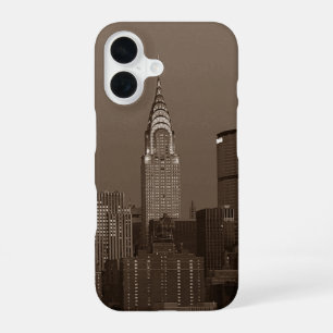 Sepia New York City Skyline iPhone 16 Case