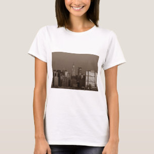 Sepia New York City Skyline T-Shirt