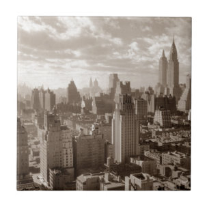 Sepia New York City Tile