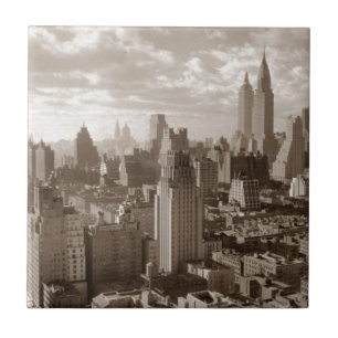 Sepia New York City Tile