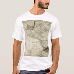 Sepia Old Antique Vintage United States Map Travel T-Shirt