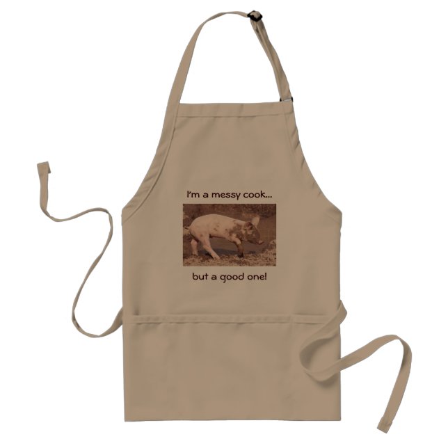 sepia pig apron (Front)