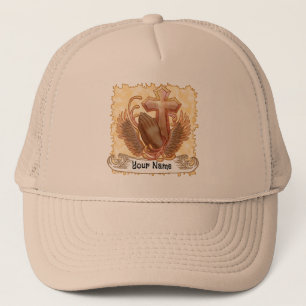 Sepia Prayer Hands Christian  hat