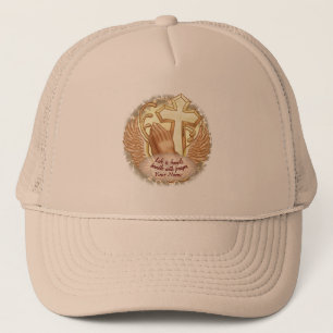 Sepia Prayer Hands Christian hat