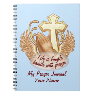 Sepia Prayer Hands Christian Notebook