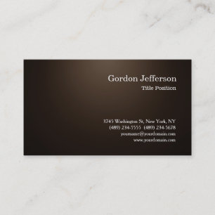 Sepia Professional Simple Modern Plain Business Card