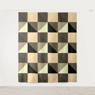 Sepia Quadrangles Tapestry