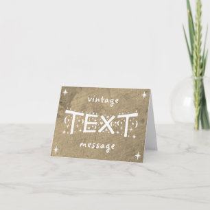 Sepia Rock Vintage Text Message Greeting Card