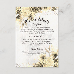 Sepia Rose - Enclosure card