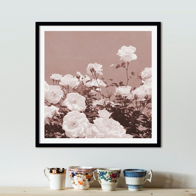 Sepia Roses Floral Garden Photo Art Print Poster (Creator Uploaded)