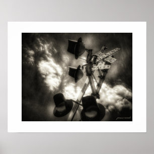 Sepia Rustbelt Rail Sentinel Poster Print