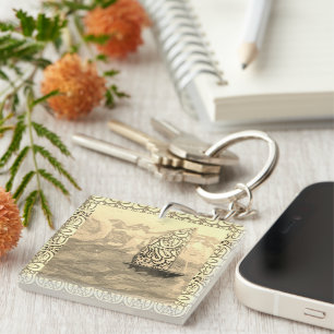 Sepia Sail Key Ring