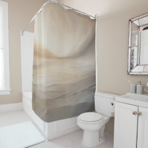 Sepia Serenity: Tranquil Tones Shower Curtain