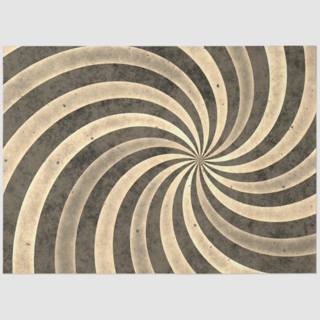 Sepia spirals pattern, scrapbooking gifts wrapping tissue paper (Front)