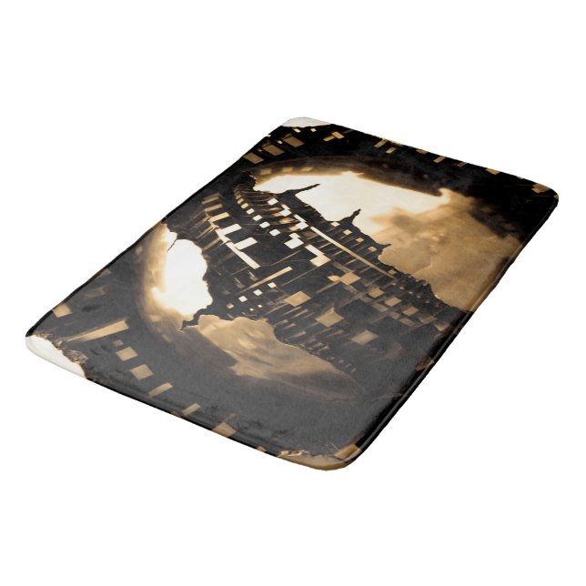 Sepia Steampunk  Bath Mat (Angled)