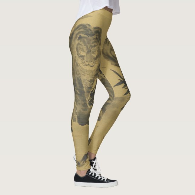 Sepia Tiger and Bamboo Leggings (Right)