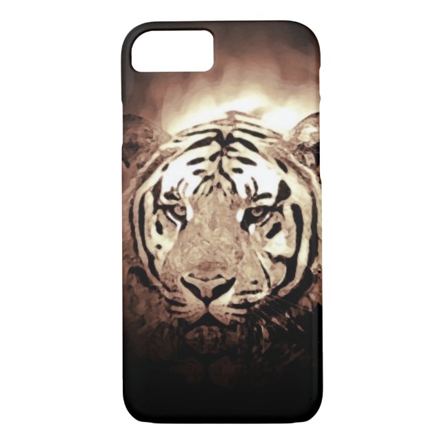 Sepia Tiger Case-Mate iPhone Case (Back)