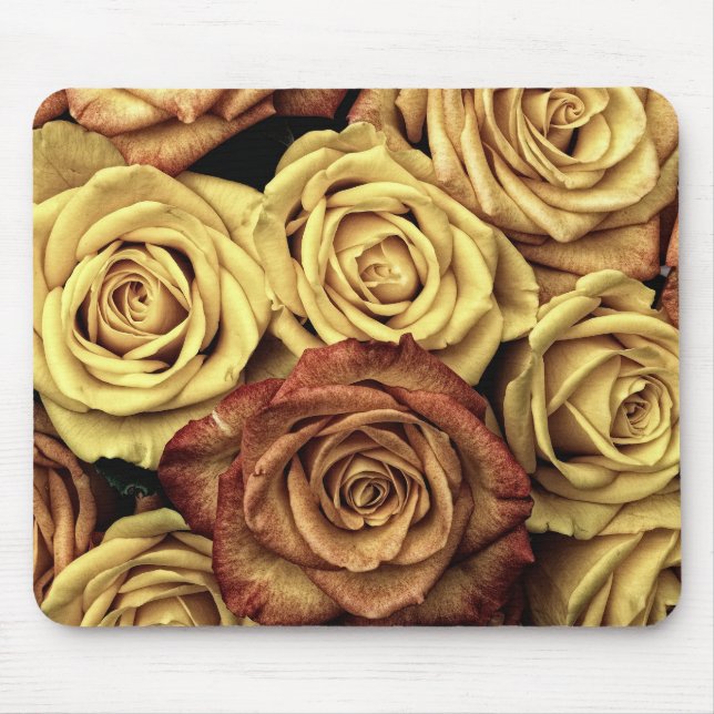 Sepia Tinted Roses Mouse Mat (Front)