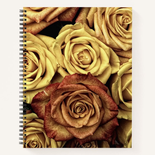 Sepia Tinted Roses Notebook (Front)