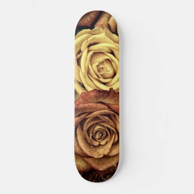 Sepia Tinted Roses Skateboard (Front)